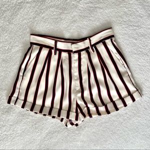 Forever 21 Pin Striped High-Wast Shorts